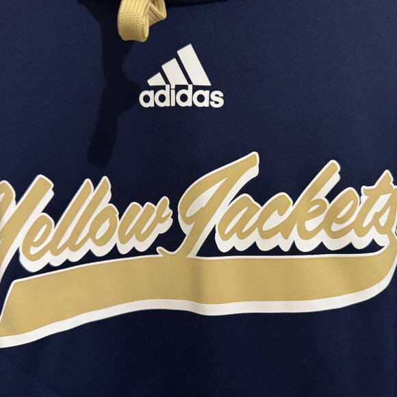 Adidas NCAA Georgia Tech Yellow Jackets Team Issue Football Hoodie Mens NEW - Picture 4 of 9